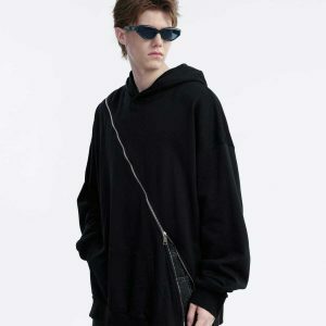 retro zip up hoodie [edgy] streetwear essential 5160